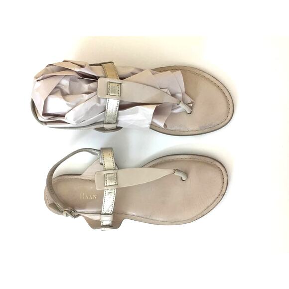 Cole Haan Bridget Thong Sandal Gold/Ivory‎ Size 9 - Picture 5 of 5
